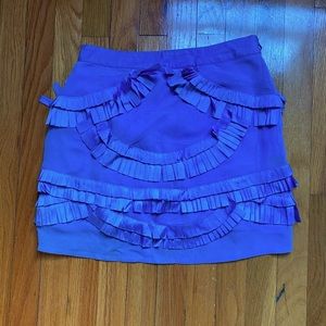 Ruffled Blue Miniskirt